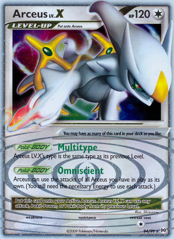 Arceus LV.X pl4-94 Rare Holo LV.X from Arceus Set