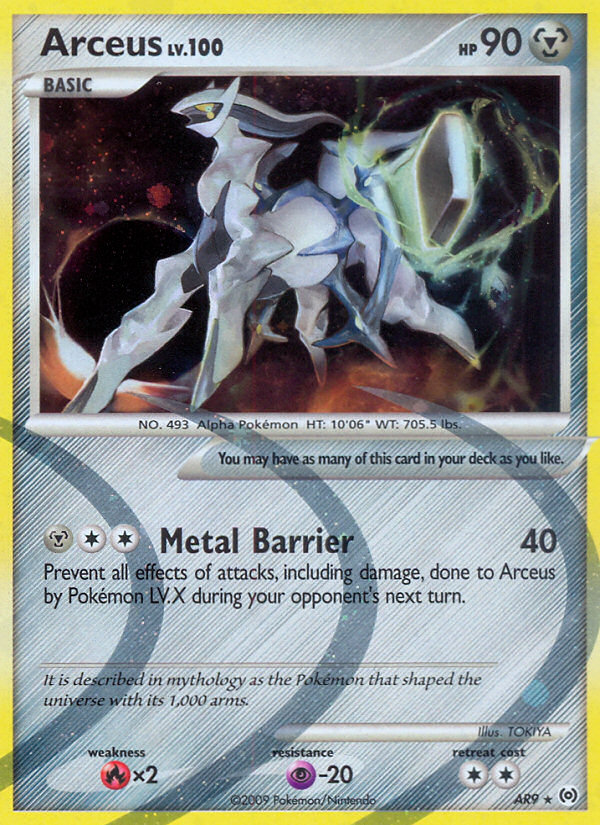 Arceus pl4-AR9 Rare from Arceus Set