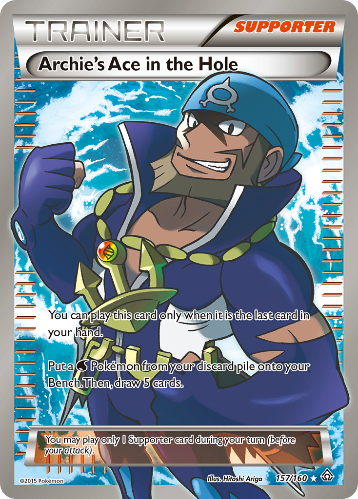 Archie’s Ace in the Hole xy5-157 Rare Ultra from Primal Clash Set