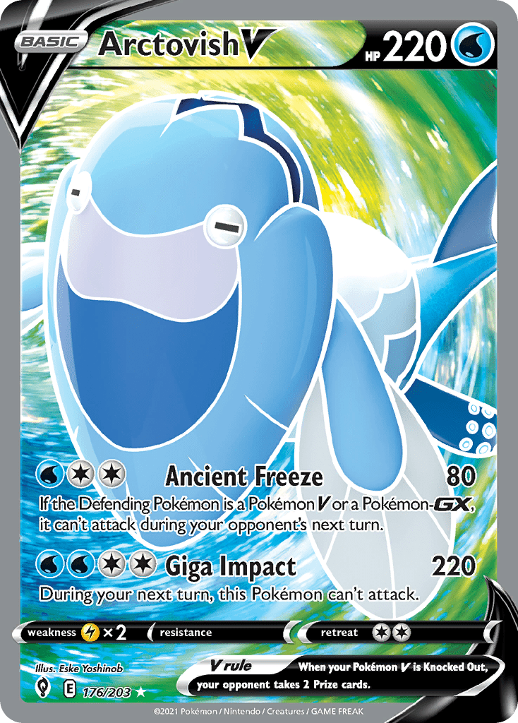 Arctovish V swsh7-176 Rare Ultra from Evolving Skies Set