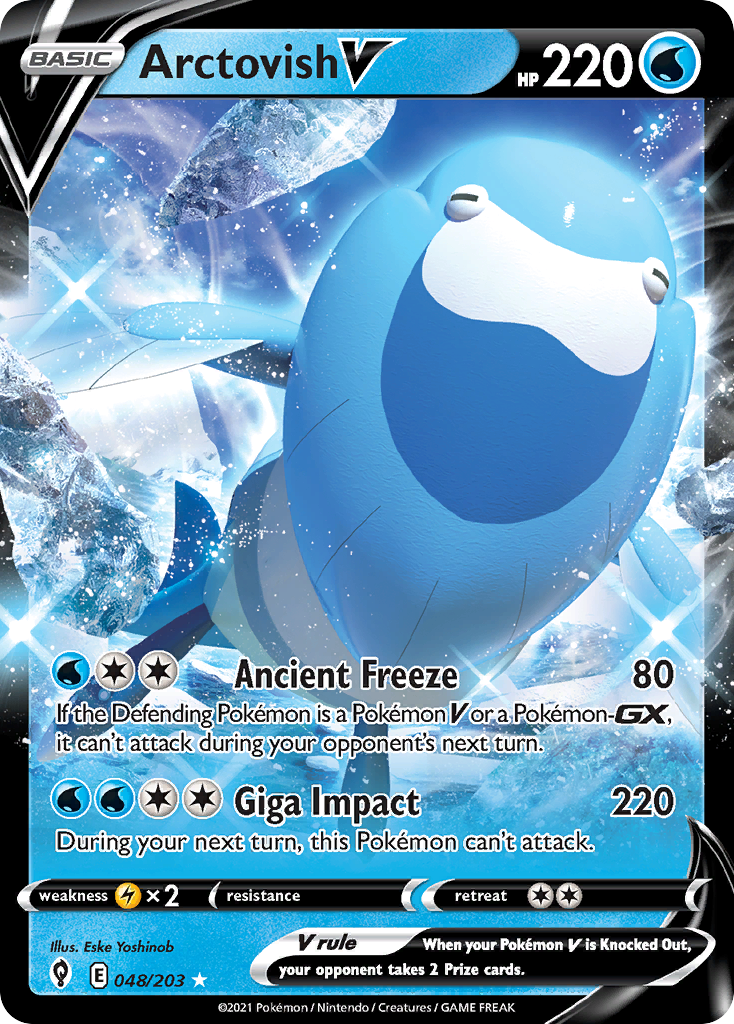 Arctovish V swsh7-48 Rare Holo V from Evolving Skies Set