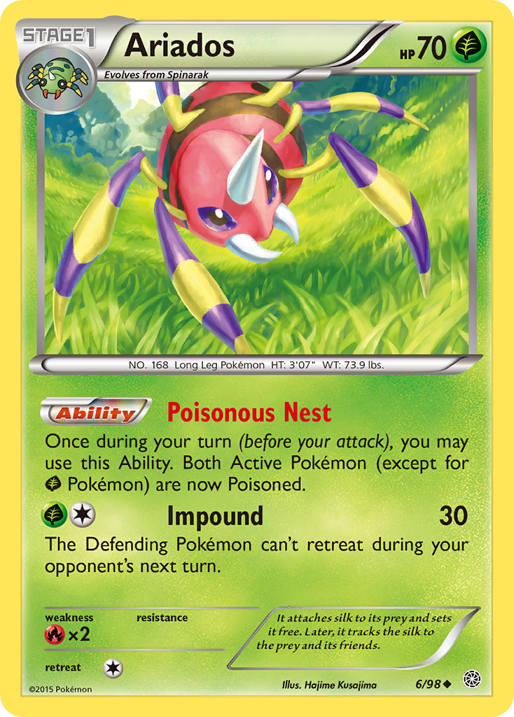 Ariados xy7-6 Uncommon from Ancient Origins Set