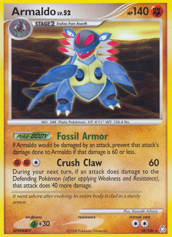 Armaldo dp6-18 Rare from Legends Awakened Set
