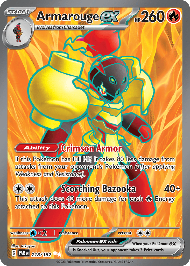 Armarouge ex sv4-218 Ultra Rare from Paradox Rift Set