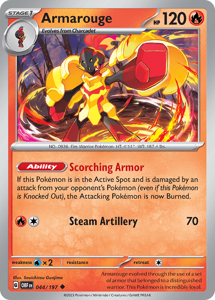 Armarouge sv3-44 Uncommon from Obsidian Flames Set