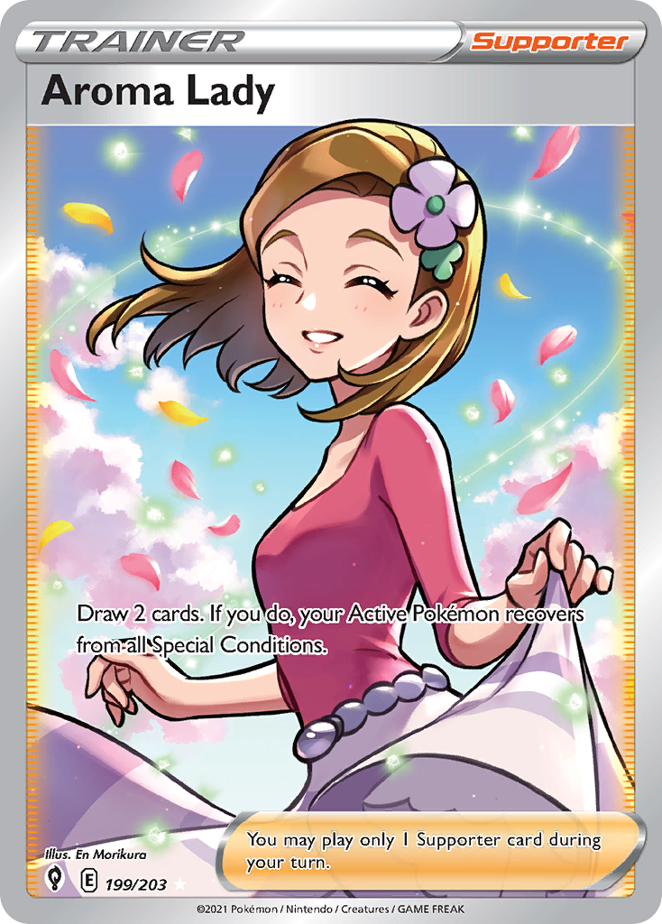 Aroma Lady swsh7-199 Rare Ultra from Evolving Skies Set