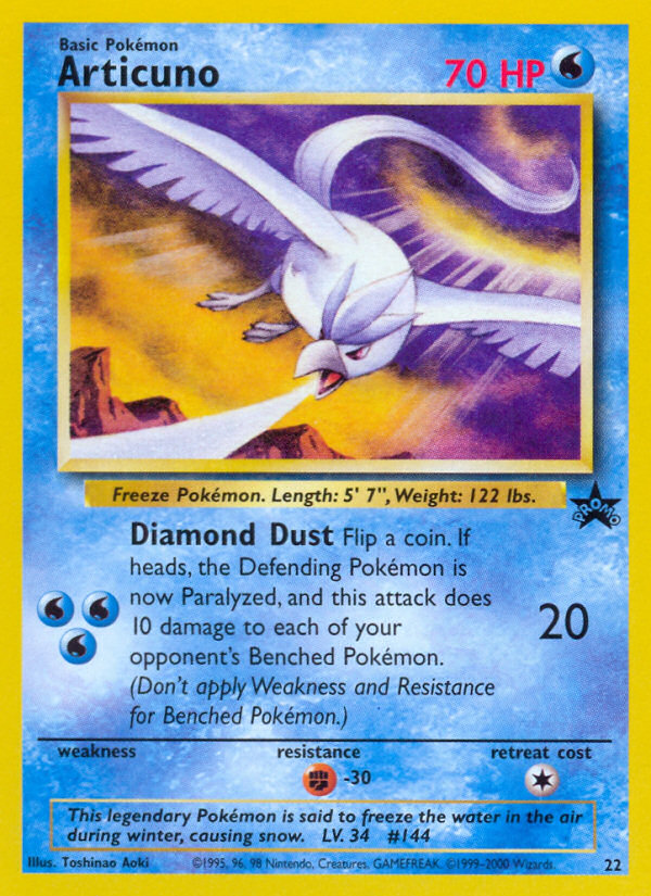 Articuno basep-22 Promo from Wizards Black Star Promos Set