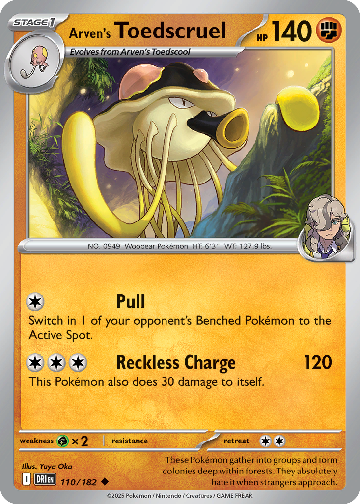 Arven’s Toedscruel sv10-110 Uncommon from Destined Rivals Set