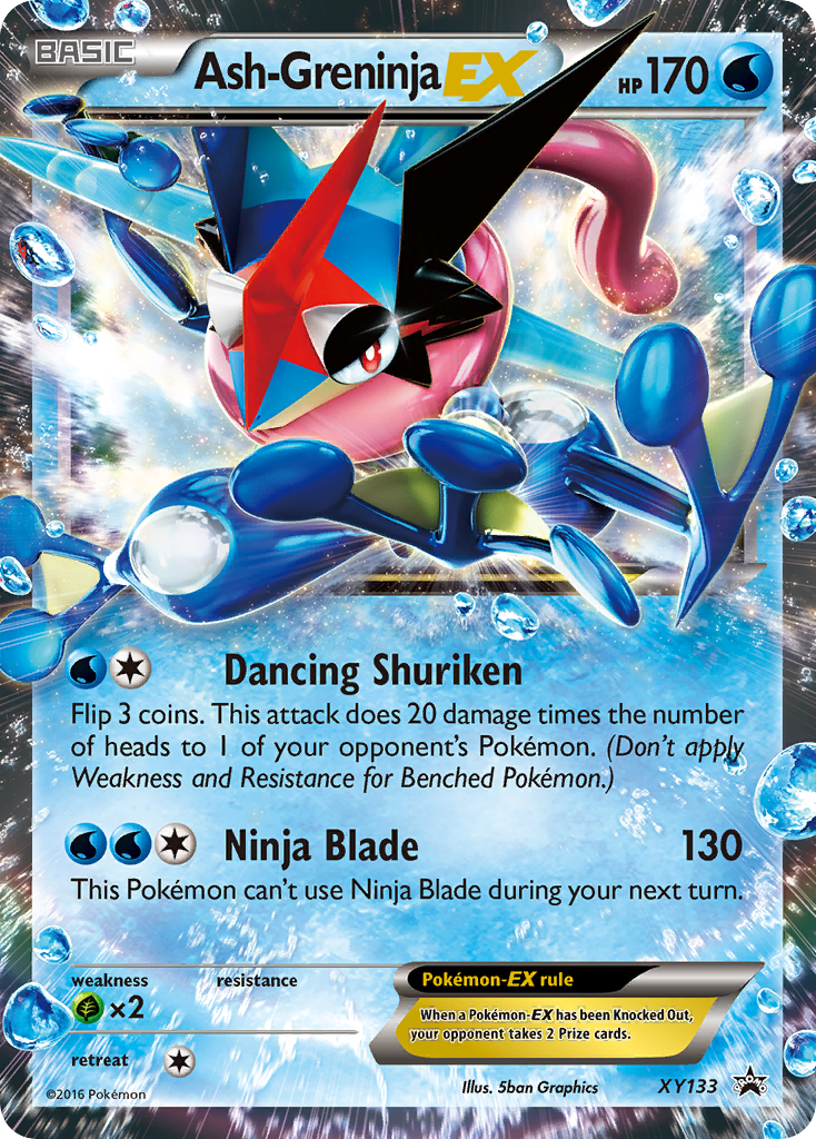 Ash-Greninja-EX xyp-XY133 Promo from XY Black Star Promos Set
