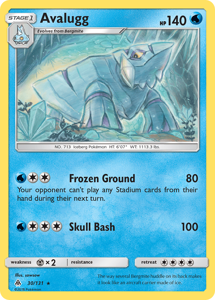 Avalugg sm6-30 Rare from Forbidden Light Set