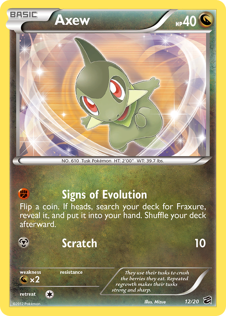 Axew dv1-12 Rare Holo from Dragon Vault Set