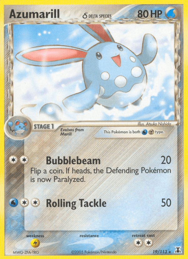 Azumarill δ ex11-19 Rare from Delta Species Set