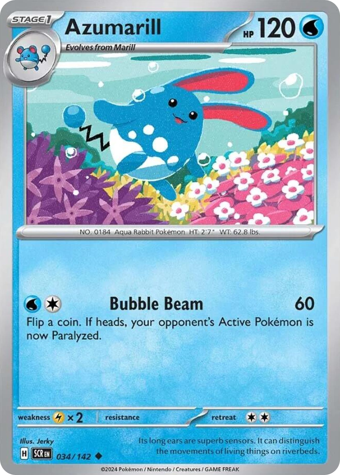 Azumarill sv7-34 Uncommon from Stellar Crown Set