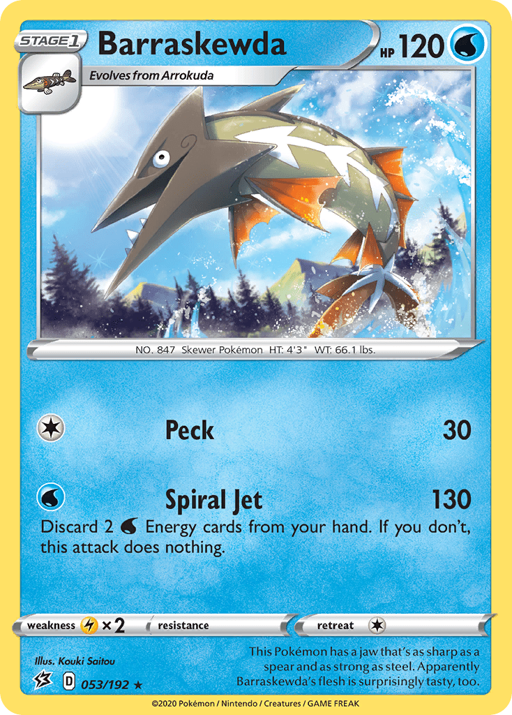 Barraskewda swsh2-53 Rare from Rebel Clash Set