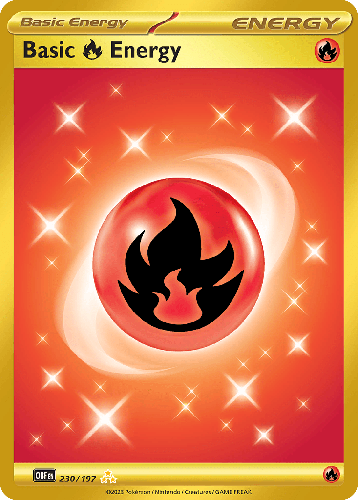 Basic Fire Energy sv3-230 Hyper Rare from Obsidian Flames Set