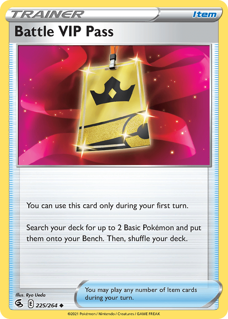 Battle VIP Pass swsh8-225 Uncommon from Fusion Strike Set