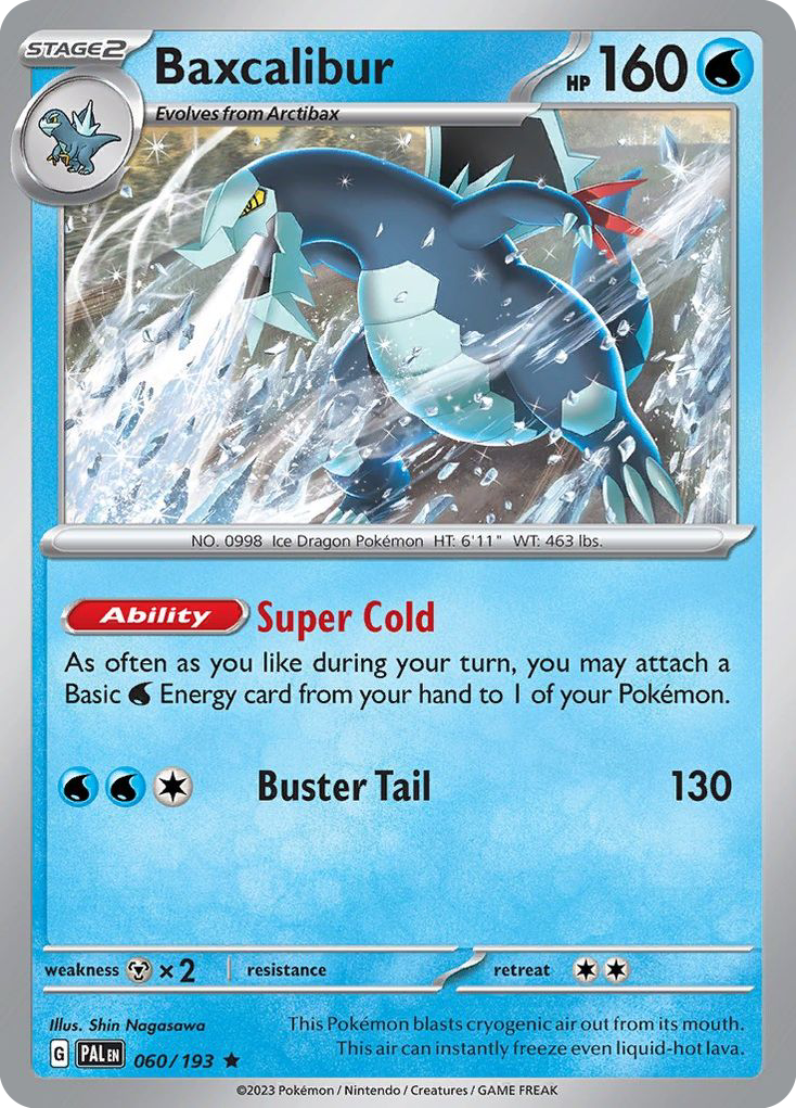 Baxcalibur sv2-60 Rare from Paldea Evolved Set