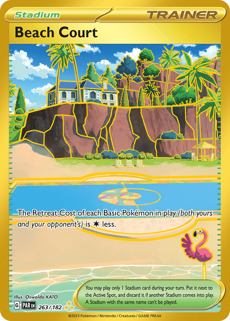 Beach Court sv4-263 Hyper Rare from Paradox Rift Set