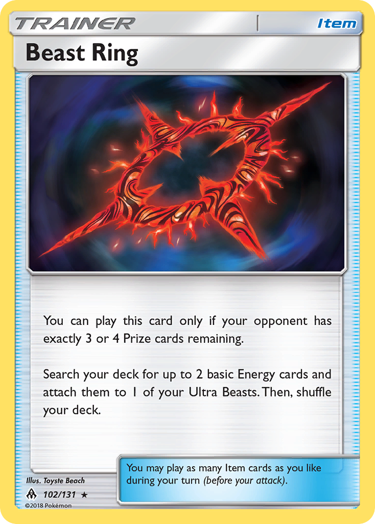 Beast Ring sm6-102 Rare from Forbidden Light Set