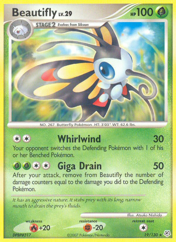 Beautifly dp1-19 Rare from Diamond & Pearl Set