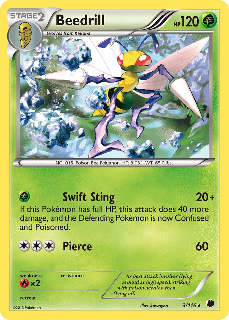Beedrill bw9-3 Rare from Plasma Freeze Set