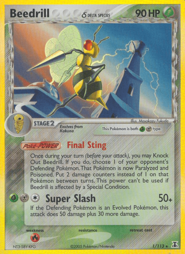 Beedrill δ ex11-1 Rare Holo from Delta Species Set