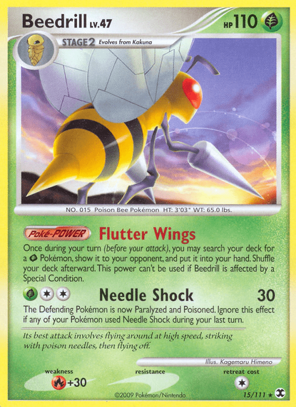 Beedrill pl2-15 Rare from Rising Rivals Set