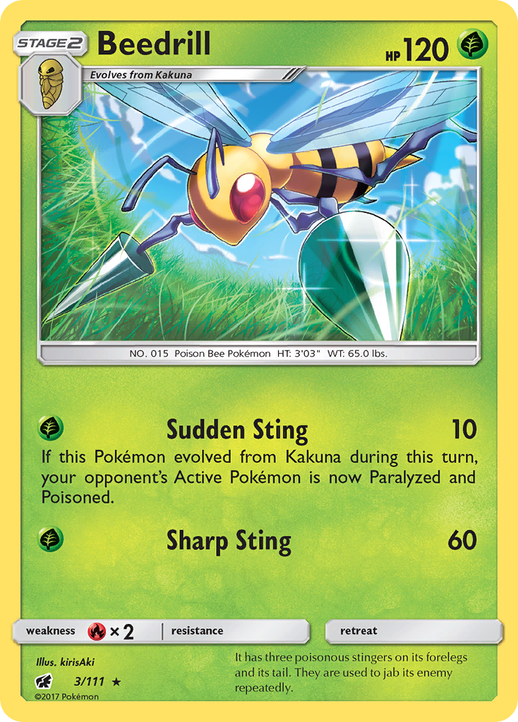 Beedrill sm4-3 Rare from Crimson Invasion Set
