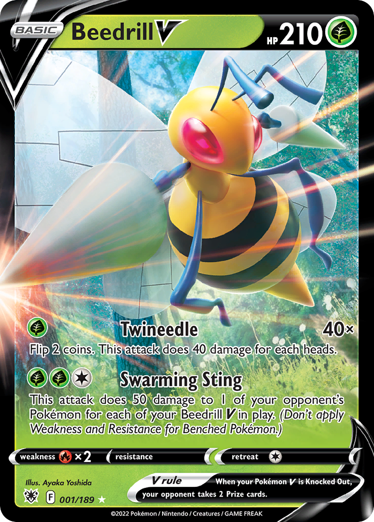 Beedrill V swsh10-1 Rare Holo V from Astral Radiance Set