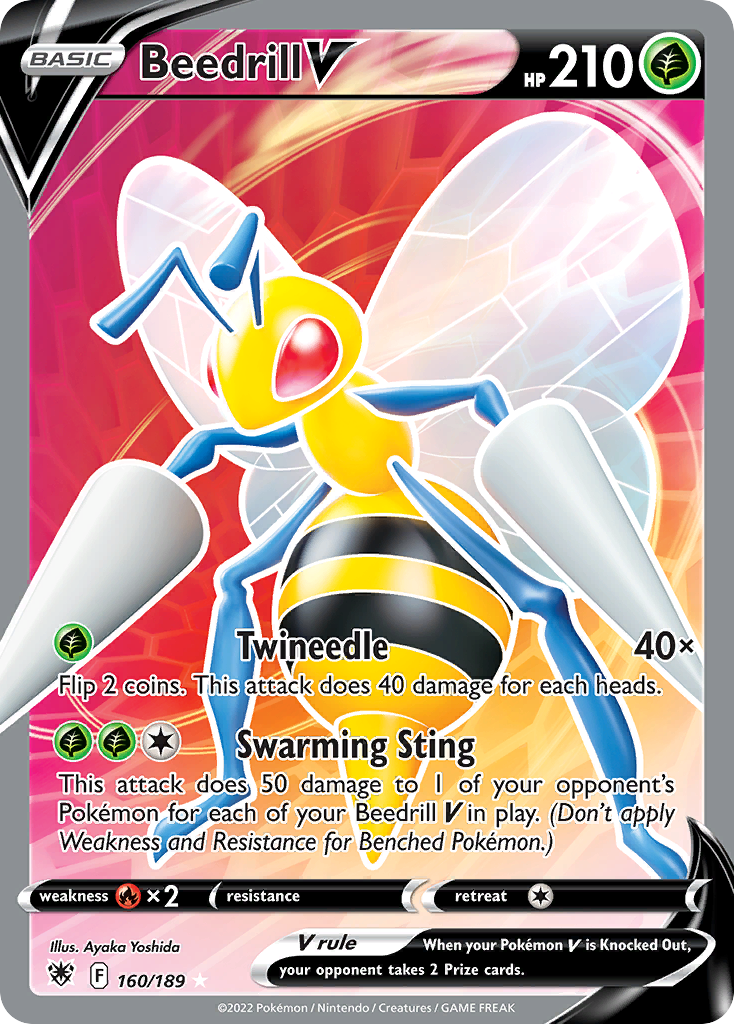 Beedrill V swsh10-160 Rare Ultra from Astral Radiance Set