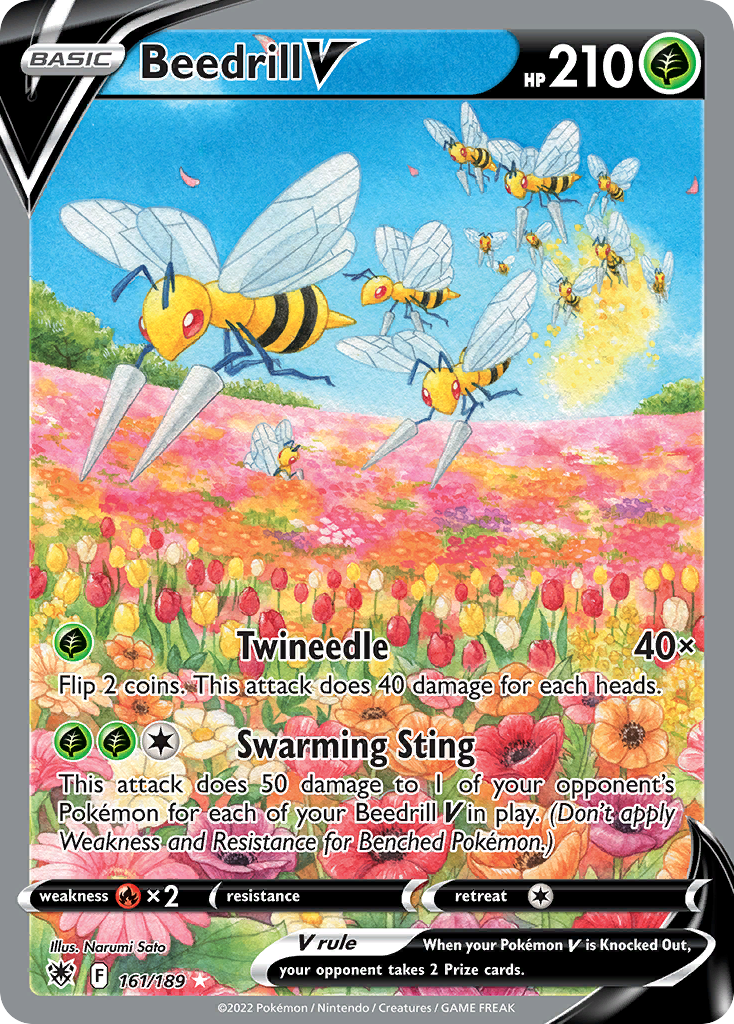 Beedrill V swsh10-161 Rare Ultra from Astral Radiance Set