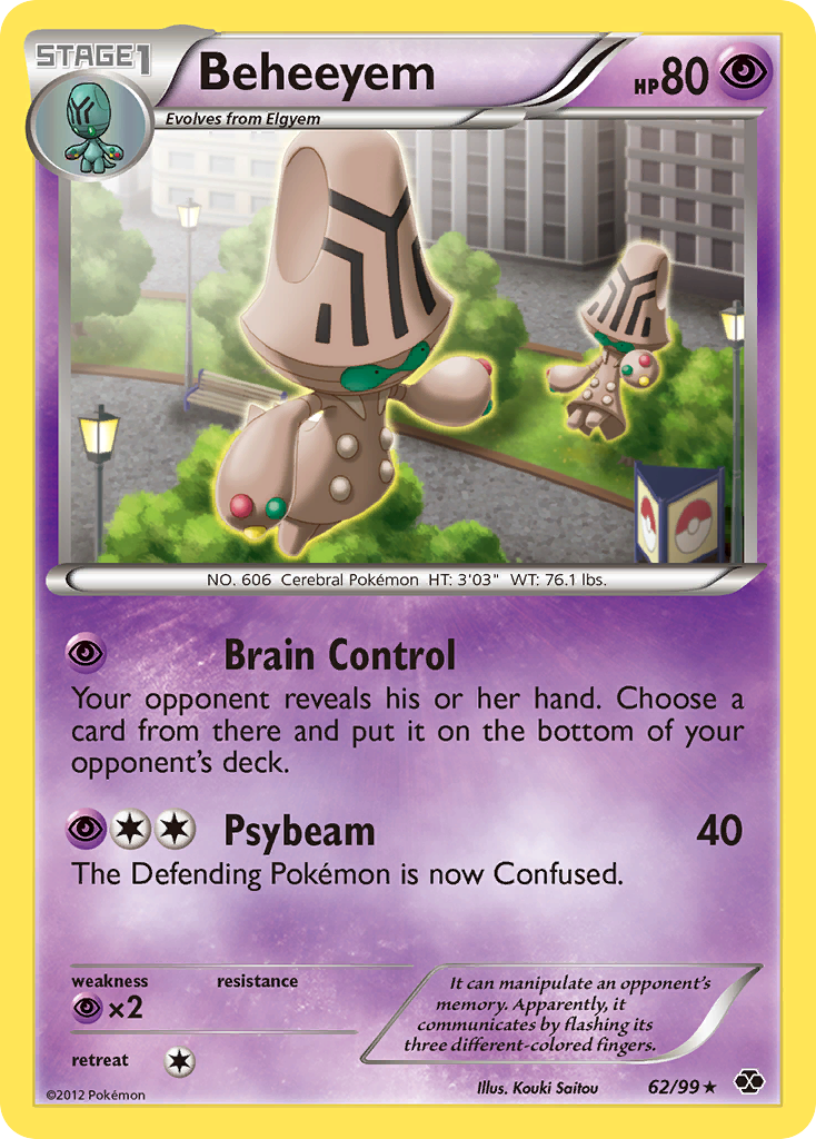 Beheeyem bw4-62 Rare from Next Destinies Set
