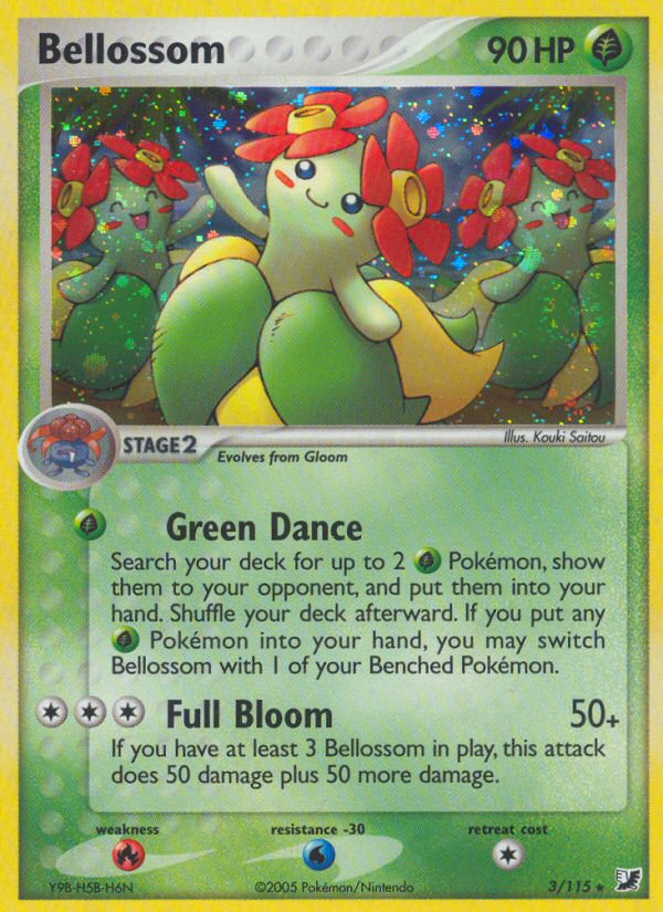Bellossom ex10-3 Rare Holo from Unseen Forces Set