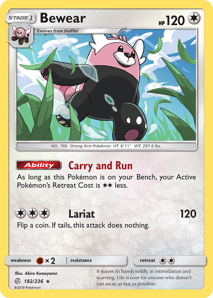 Bewear sm12-182 Rare from Cosmic Eclipse Set