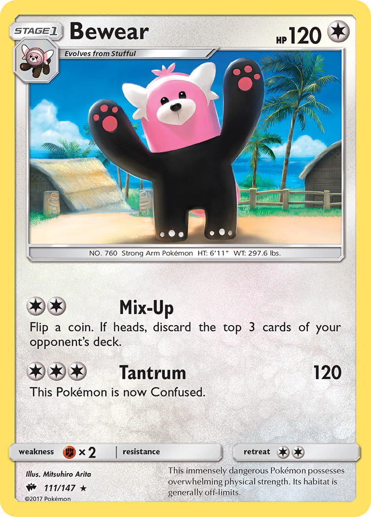Bewear sm3-111 Rare from Burning Shadows Set