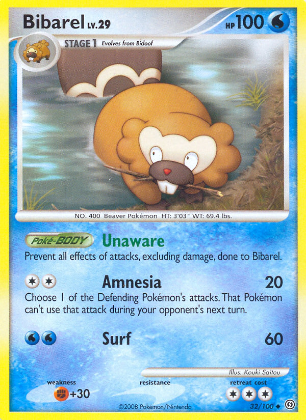 Bibarel dp7-32 Uncommon from Stormfront Set