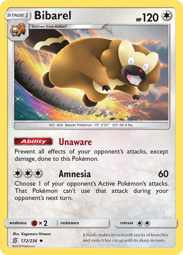 Bibarel sm11-172 Uncommon from Unified Minds Set