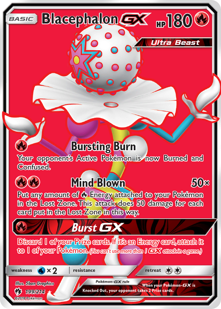 Blacephalon-GX sm8-199 Rare Ultra from Lost Thunder Set