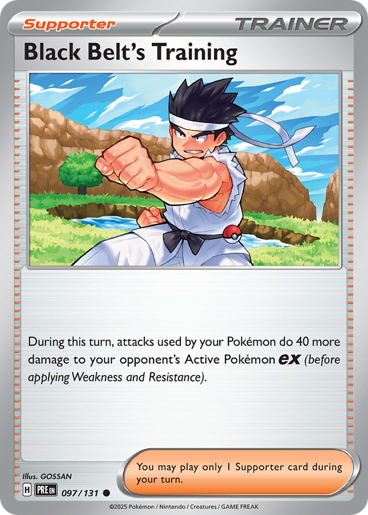 Black Belt’s Training sv8pt5-97 Common from Prismatic Evolutions Set