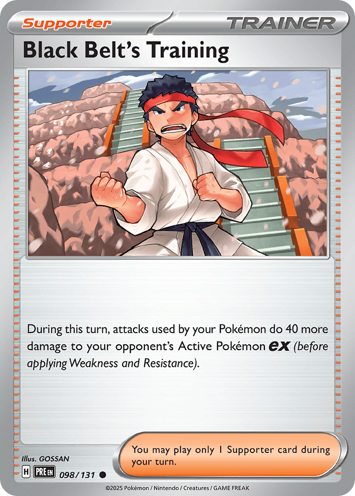 Black Belt’s Training sv8pt5-98 Common from Prismatic Evolutions Set