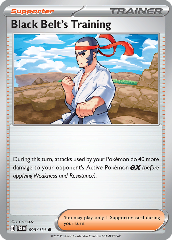 Black Belt’s Training sv8pt5-99 Common from Prismatic Evolutions Set