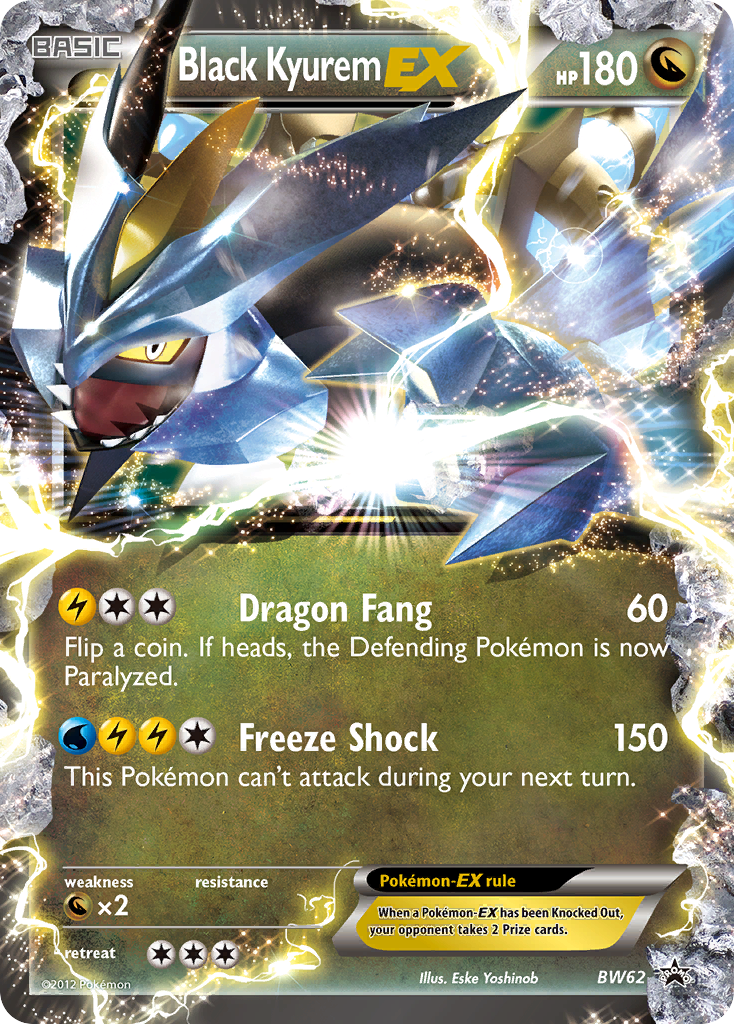 Black Kyurem-EX bwp-BW62 Promo from BW Black Star Promos Set