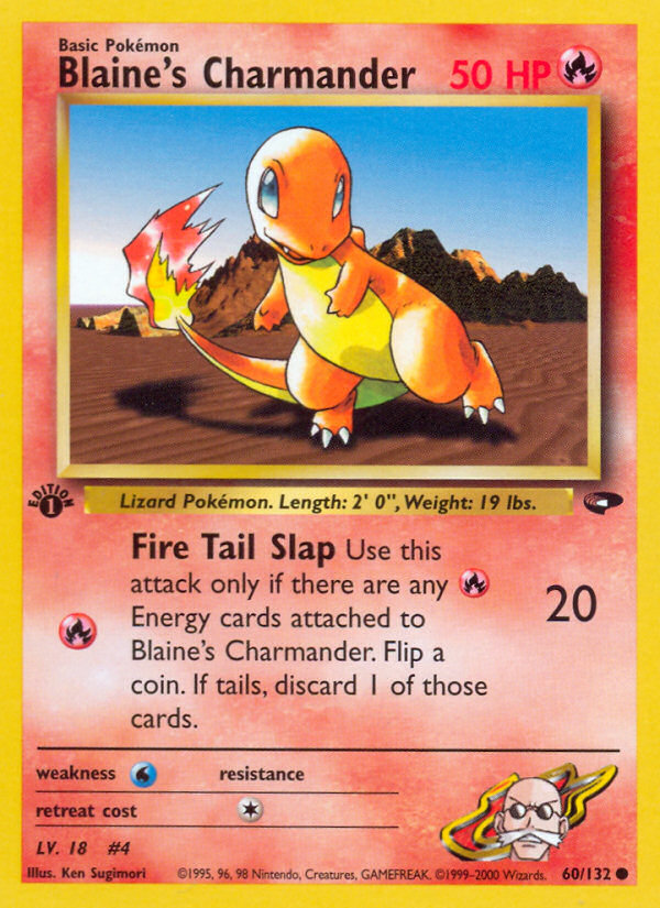 Blaine’s Charmander gym2-60 Common from Gym Challenge Set