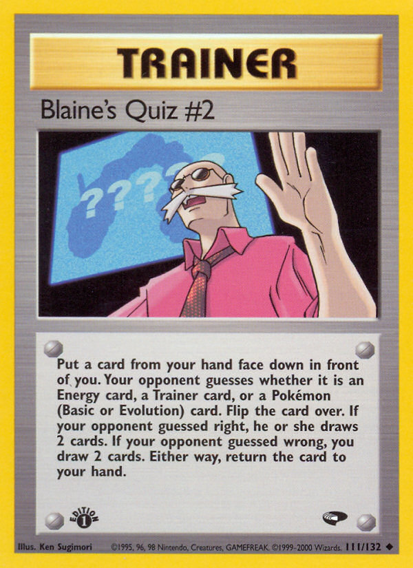 Blaine’s Quiz #2 gym2-111 Uncommon from Gym Challenge Set