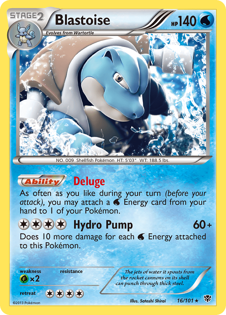 Blastoise bw10-16 Rare Holo from Plasma Blast Set
