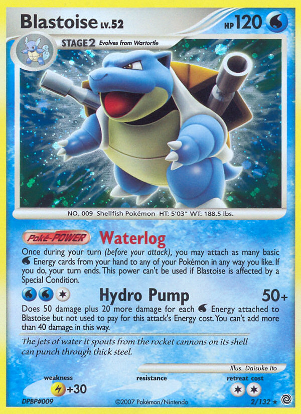 Blastoise dp3-2 Rare Holo from Secret Wonders Set