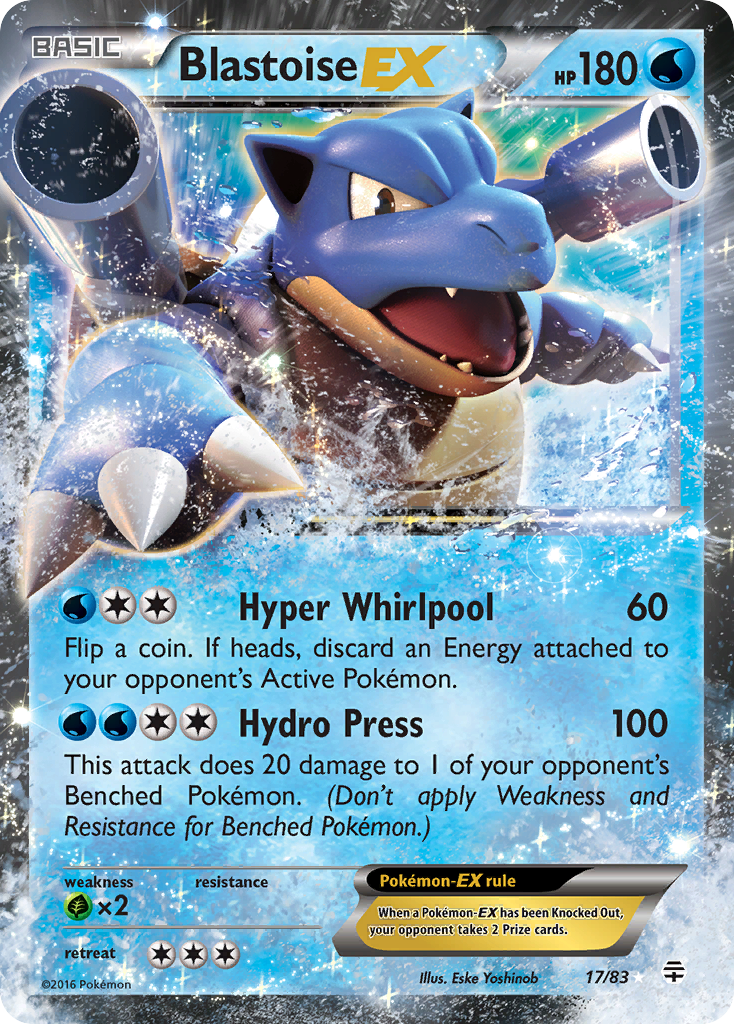 Blastoise-EX g1-17 Rare Holo EX from Generations Set