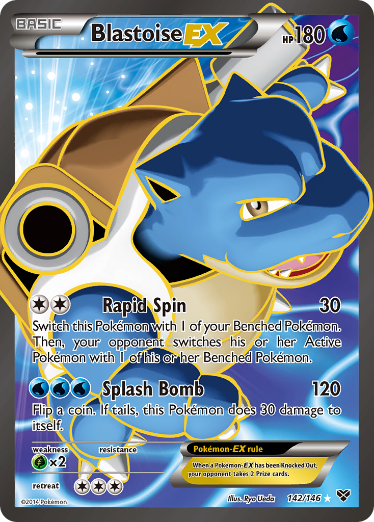 Blastoise-EX xy1-142 Rare Ultra from XY Set