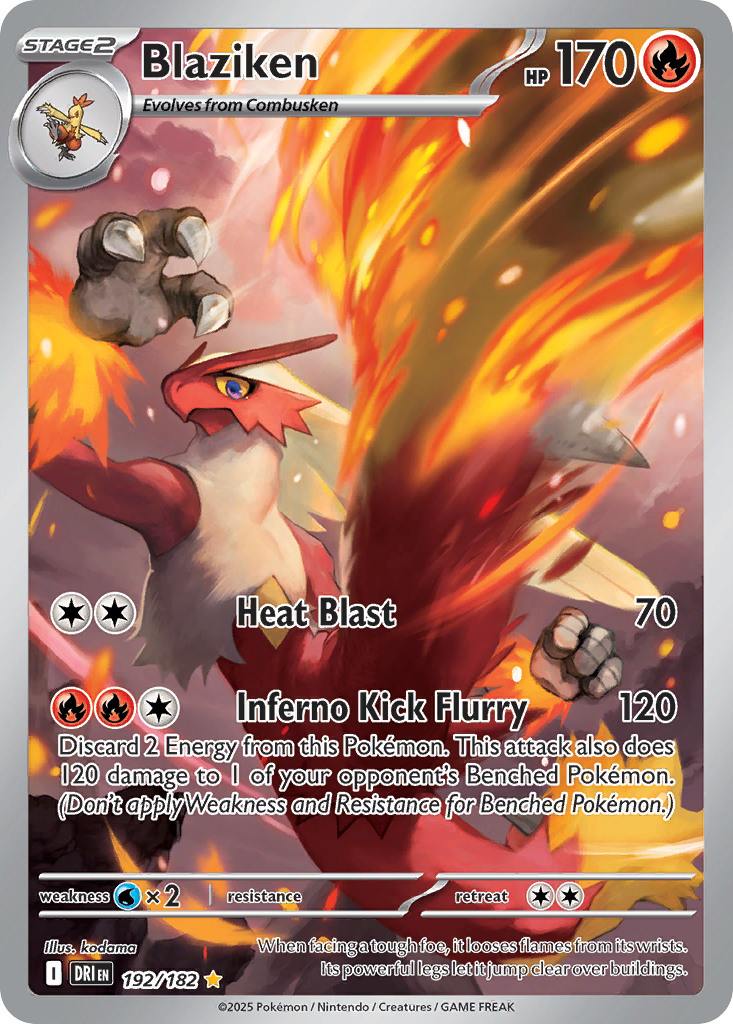 Blaziken sv10-192 Illustration Rare from Destined Rivals Set