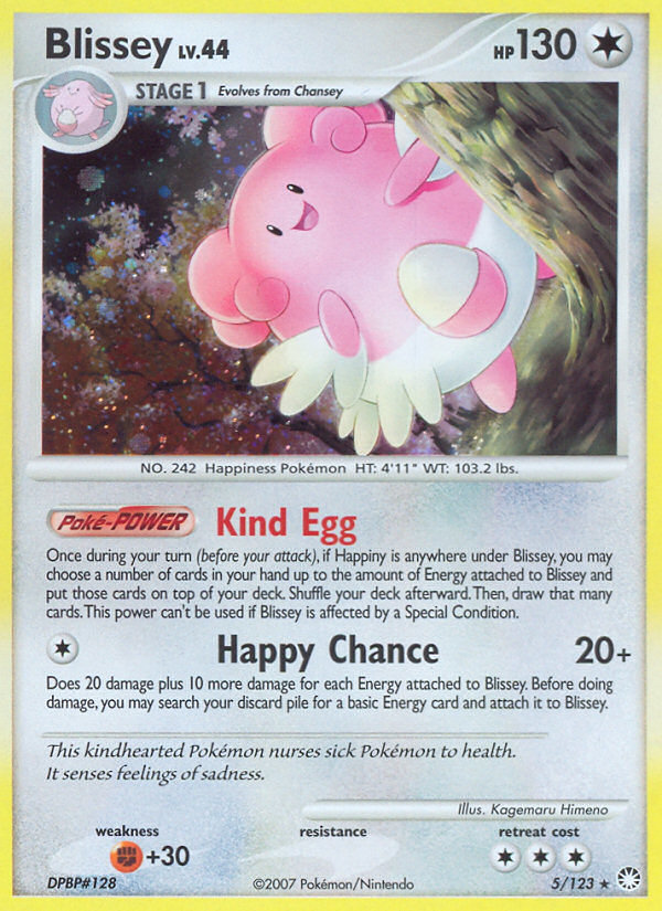 Blissey dp2-5 Rare Holo from Mysterious Treasures Set